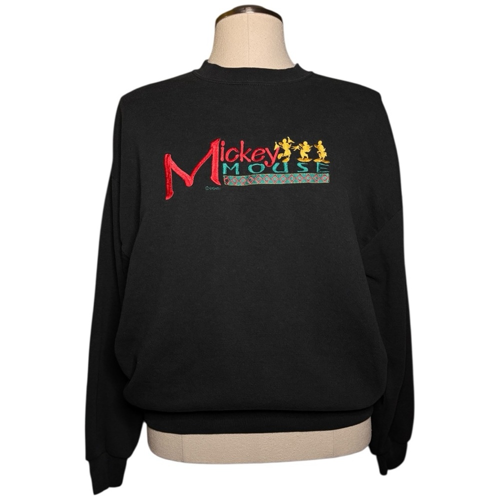 Disney Mickey Unlimited Embroidered Unisex Mickey Mouse Vintage Fall Sweatshirt